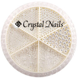 Crystalnails Crystal Nails Metál Körömgyöngy készlet - Silver