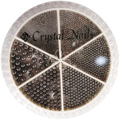 Crystalnails Crystal Nails Metál Körömgyöngy készlet - Dark Silver