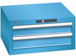 Lista műhelyfiókos szekrény, 2 fiók: 2x 100 mm, világoskék