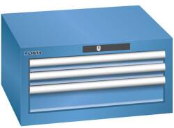Lista műhelyfiókos szekrény, 3 fiók: 2x50 + 1x100 mm, kék