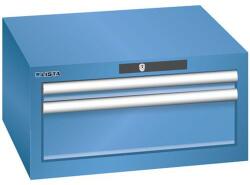 Lista műhelyfiókos szekrény, 2 fiók: 1x 50 + 1x 150 mm, kék