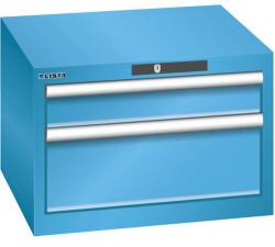 Lista műhelyfiókos szekrény, 2 fiókkal, 564x572x383 mm, világoskék