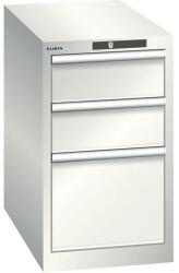 Lista műhelyfiókos szekrény, 3 fiókkal, 411x725x700 mm, világosszürke