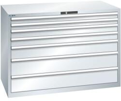 Lista műhelyfiókos szekrény, 1431x725x1000 mm, 200kg, 7 fiók, szürke