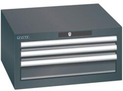 Lista műhelyfiókos szekrény, 3 fiók: 2x50 + 1x100 mm, fekete