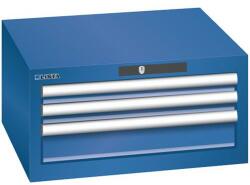 Lista műhelyfiókos szekrény, 3 fiók: 2x50 + 1x100 mm, sötétkék