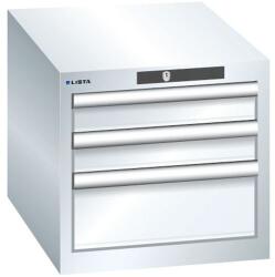 Lista műhelyfiókos szekrény, 3 fiók - 2x 75 mm + 1x 150 mm, fehér
