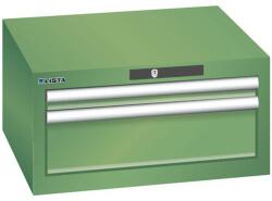 Lista műhelyfiókos szekrény, 2 fiók: 1x 50 + 1x 150 mm, zöld