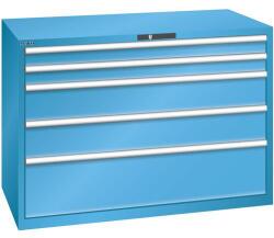 Lista műhelyfiókos szekrény, 1431x725x1000 mm, 200kg, 5 fiók, világoskék