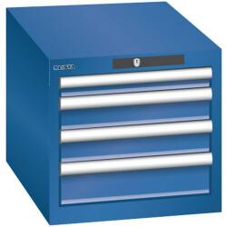 Lista műhelyfiókos szekrény, 4 fiók, sötétkék