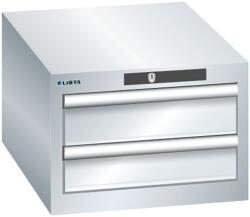Lista műhelyfiókos szekrény, 2 fiók - 2x 100 mm, szürke
