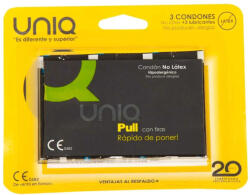 Uniq - latexmentes óvszer csíkokkal, 3 db-os kiszerelés