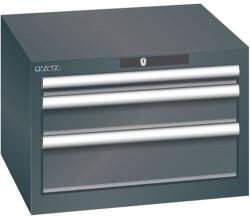 Lista műhelyfiókos szekrény, 3 fiók, 564x572x383 mm, fekete