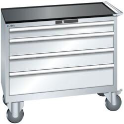 Lista műhelyfiókos szekrény, 1023x572x962 mm, 4 fiók, szürke