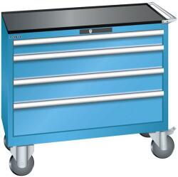 Lista műhelyfiókos szekrény, 1023x572x962 mm, 4 fiók, világoskék