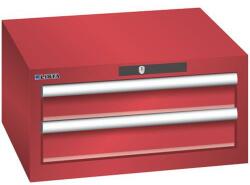 Lista műhelyfiókos szekrény, 2 fiók: 2x 100 mm, piros
