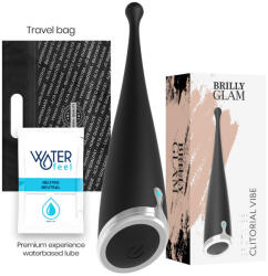 Brilly Glam - csiklóizgató vibrátor, fekete elegancia