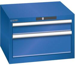 Lista műhelyfiókos szekrény, 2 fiókkal, 564x572x383 mm, fluoreszkáló kék