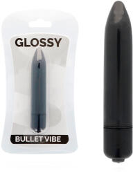 Glossy - prémium vékony vibrátor fekete színben