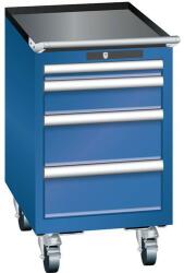 Lista mobil műhelyfiókos szekrény, 4 fiókkal, sötétkék