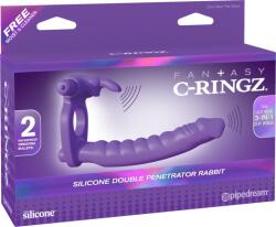 Pipedream - Fantasy C-Ringz Silicone Double Penetrator Rabbit Purple