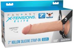  7" Silicone Hollow Strap-on - Dual Density - makelove