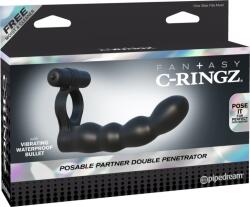 Pipedream - Fantasy C-Ringz Posable Partner Double Penetrator Black