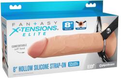  8" Silicone Hollow Strap-on - Dual Density - makelove