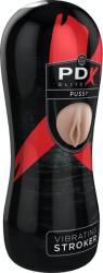 Pipedream - PDX Elite Vibrating Pussy Stroker Light/Black - makelove