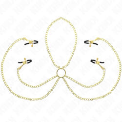  KINK - állítható arany mellbimbó és csikló csipeszek