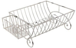 Clayre & Eef Fém edényszárító 42x29x17cm, fehér - pepita