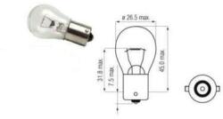 Izzó - 12V 21W BA15S - Üveg - 10 db