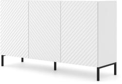 BIM Furniture Комод surf 3d 150 см, бял мат, черни крака (surfcab150wblegs)