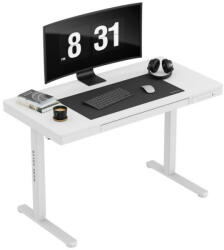 Mark Adler Állítható magassággal, íróasztal fiók a pultban, memória funkcióval, USB portokkal, 120 x 60 cm, fehér