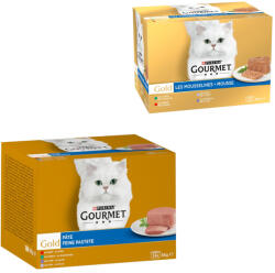 Gourmet 96x85g Gourmet Gold Finom pástétom 1 nedves macskatáp+24x85g macskatáp ingyen