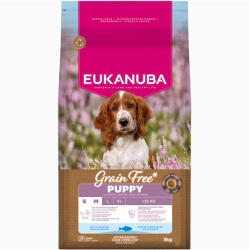 EUKANUBA 3kg Eukanuba Grain Free Puppy Small & Medium Breed tengeri hal száraz kutyatáp