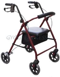 GM 4259 ALUMINIUM Rollátor négy kerekű BORDÓ