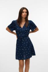 VERO MODA Vero Moda, V-nyakú miniruha, Fehér, Tengerészkék, XS (10292845-NAVY-BLAZER-LEMONS-XS)