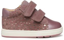 GEOX Geox, Tépőzáras sneaker nyersbőr betétekkel, Sötét rózsaszín, 25 EU (B044CC007AKC8007-25)