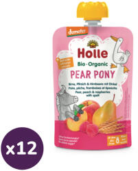 Holle Bio Pear Pony-körte, őszi, málna, tönköly (12x100 g)