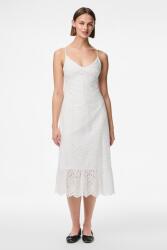 PIECES Pieces, Sangallo csipkés midiruha, Fehér, L (17156565-BRIGHT-WHITE-L)