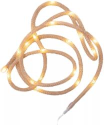 DekorTrend LED kötél fényfüzér, 20 led, meleg fehér, elemes, KNY 001