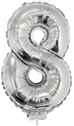 Funny Fashion Számos lufi - 8, ezüst, 42 cm Ajánlott 6-99 éves korig unisex (66252)
