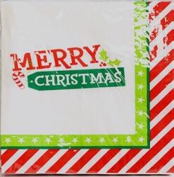  КОЛЕДНИ САЛФЕТКИ 33/33СМ. 20БР. merry christmas БАСТУНЧЕ (14144/6)