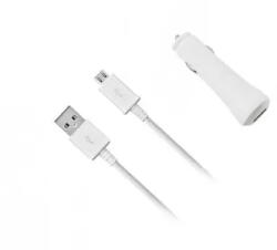  GSM0833 Micro USB szivargyújtó töltő, fehér színű 5V 1A (GSM0833)