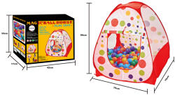 Mamido Gyermek játszósátor színes labdákkal 50 db piros (MT1165) - jatekokminiszteriuma