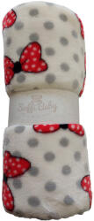 Soffi Baby Baby takaró plüss dupla masnis piros 75x100cm - babycenter-online