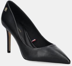 Tommy Hilfiger bőr tűsarkú ESSENTIAL POINTED PUMP fekete, FW0FW07533 - fekete Női 41