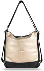 ZELLIA Női Válltáska/Hátizsáká Alakítható Zlb317 Fekete-Arany - Brw - (ZLK-zlb317-40958385)