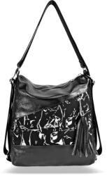 ZELLIA Női Válltáska/Hátizsáká Alakítható Zlb330 Fekete - Leaf - (ZLK-zlb330-04646556)